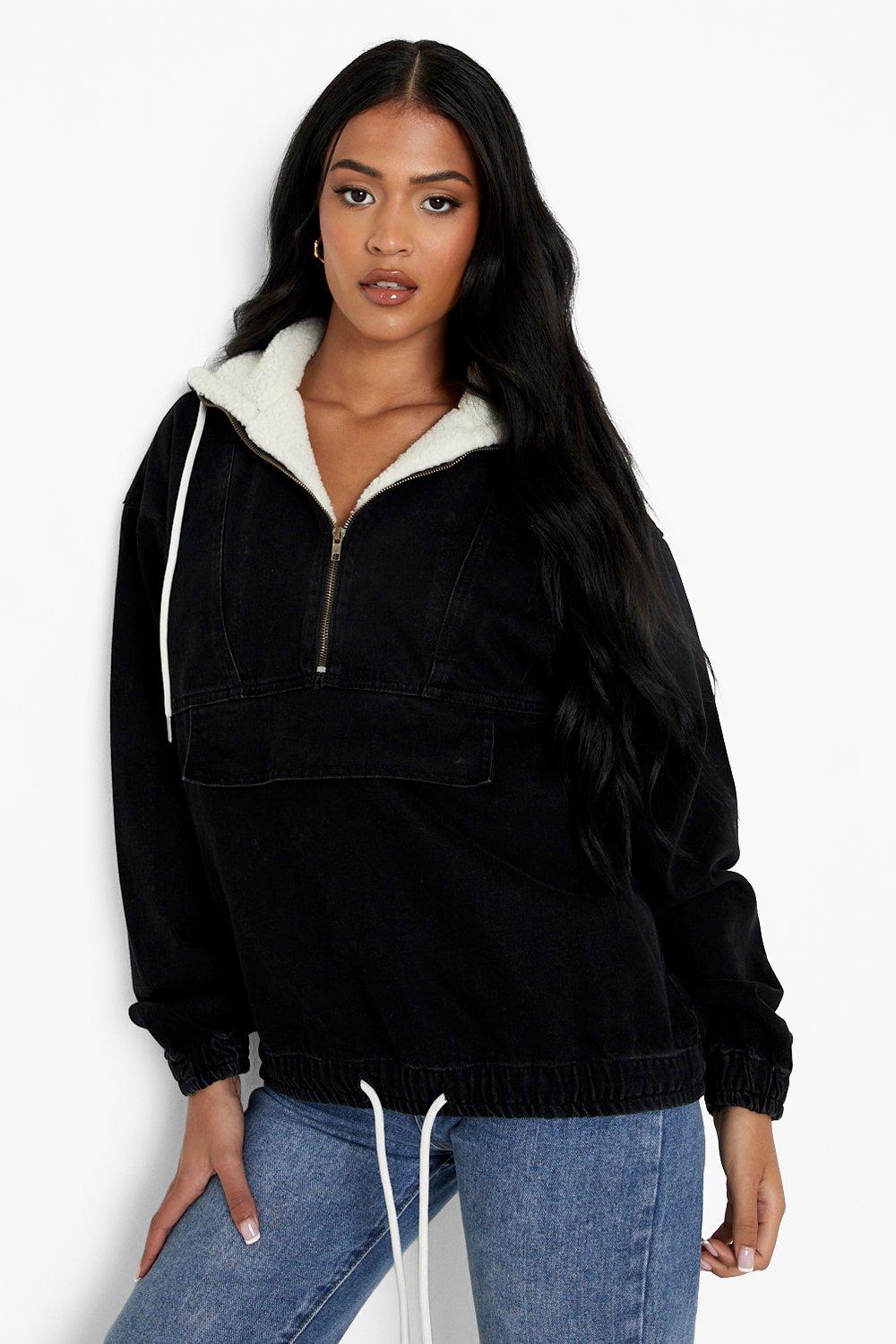 Ladies borg best sale lined hoodie